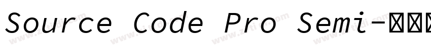 Source Code Pro Semi字体转换